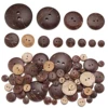 10-100Pcs Natural Coconut Shell Button Round 2-Holes Buttons for Handmade Crafts Home Decorative DIY Clothing Sewing Accessories 1