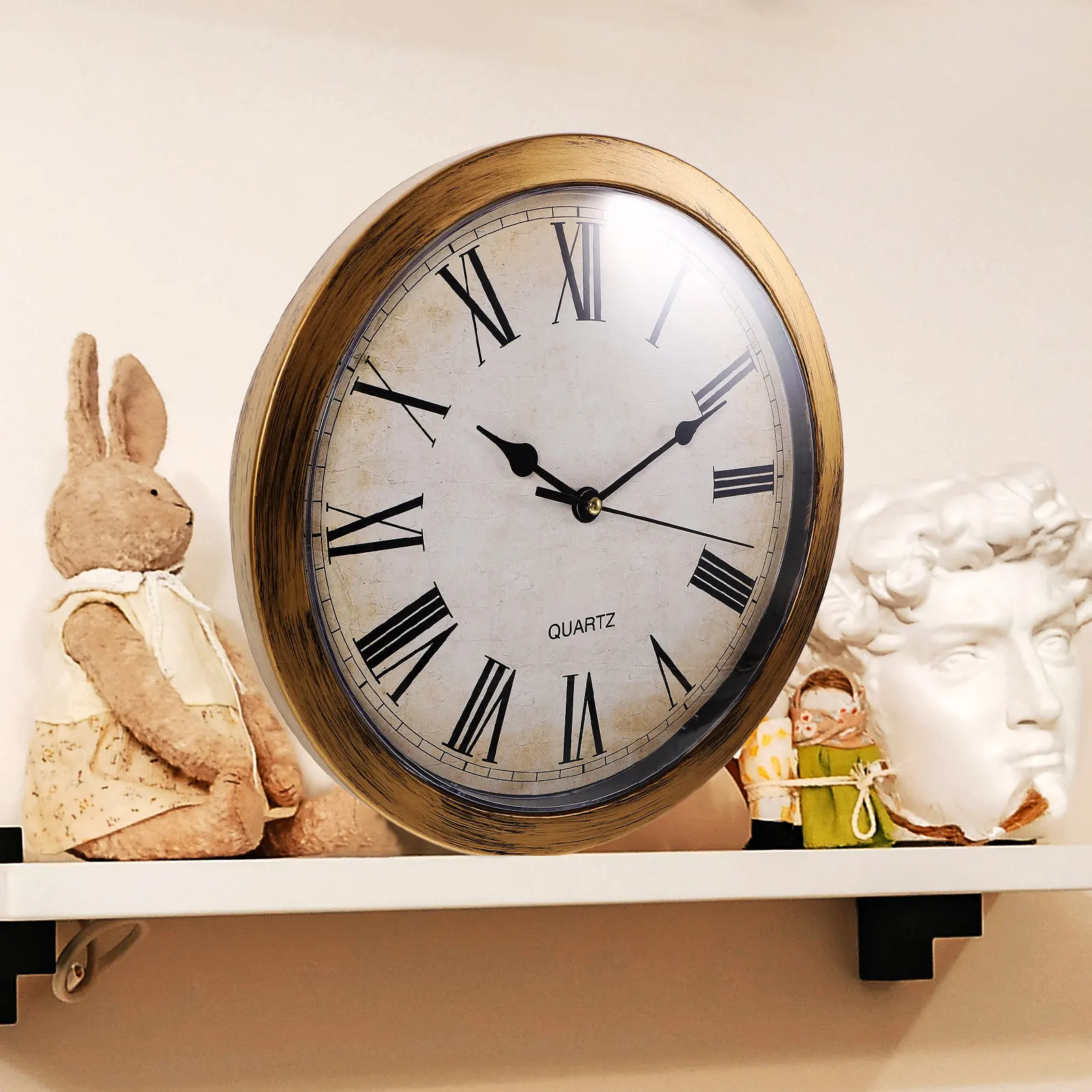 벽걸이 시계 숨김 수납공간 레트로 빈티지 장 시계 (보석, 현금, 신용카드 보관 가능) 가정 및 사무실 안전용