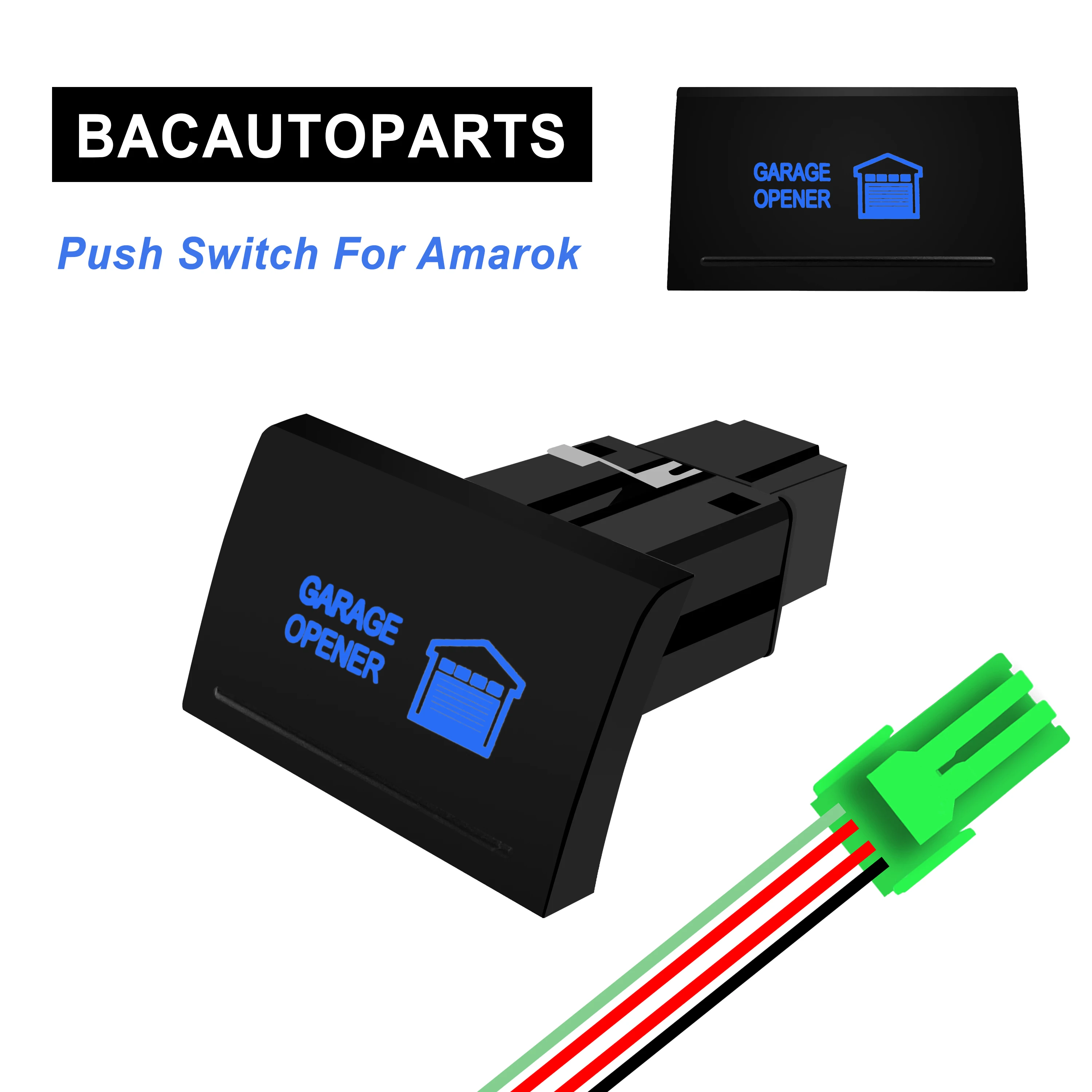 Interruttore A Pulsante A Led Blu Apriscatole Per Garage Inciso Al Laser On Off 43Mm X 28Mm Con Cavo Per Accessori Per Auto Horintontal Top Amarok Vw