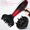 1pc Hair Diffuser Professional Hair Styling Curl Dryer Diffuser Universal Hairdressing Blower Styling Salon Curly Tool Black 1