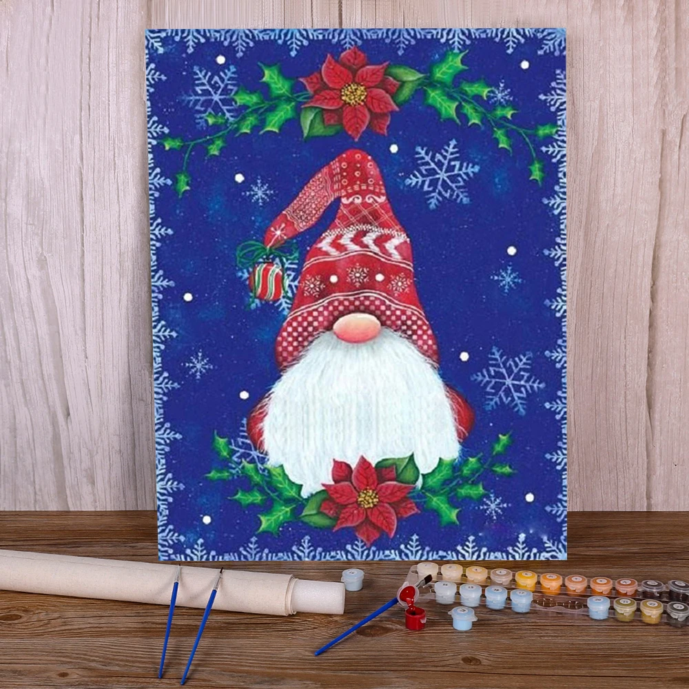 Mini Santa Gnome Paint by Numbers