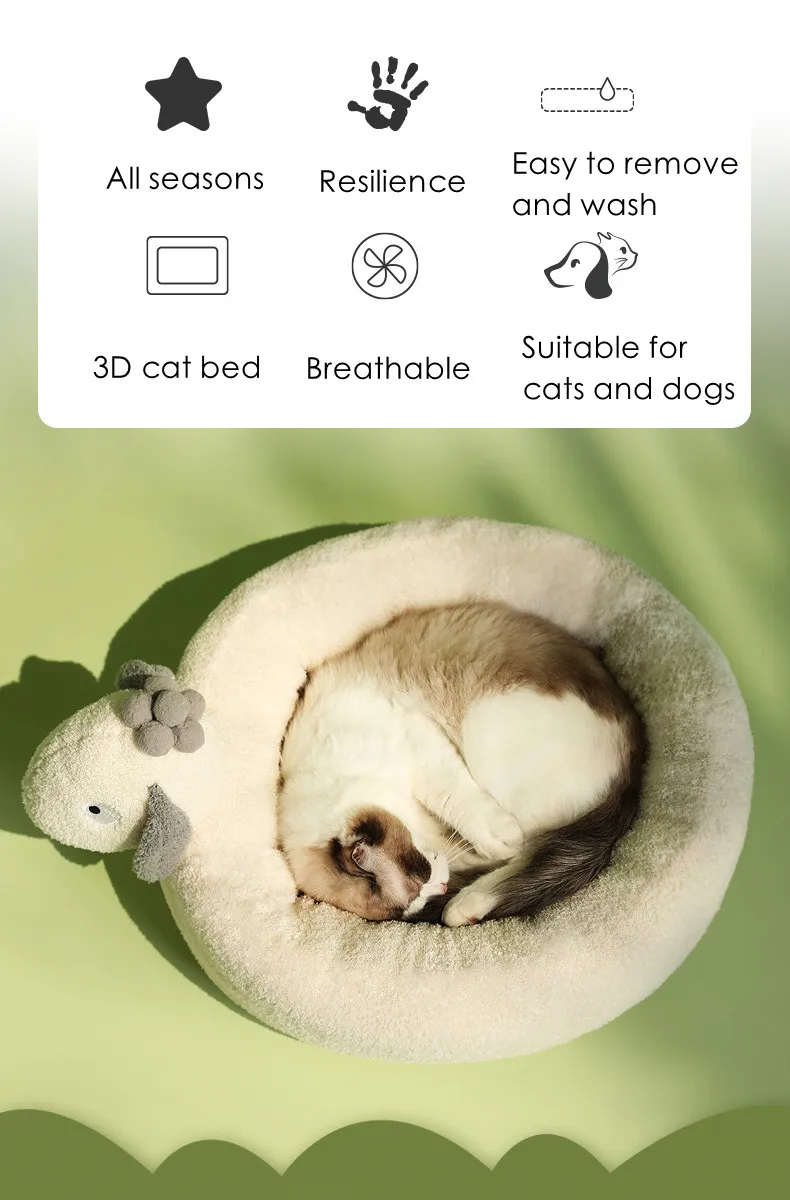 comfortable cartoon design cat bed named: dolly the lamb cat bed