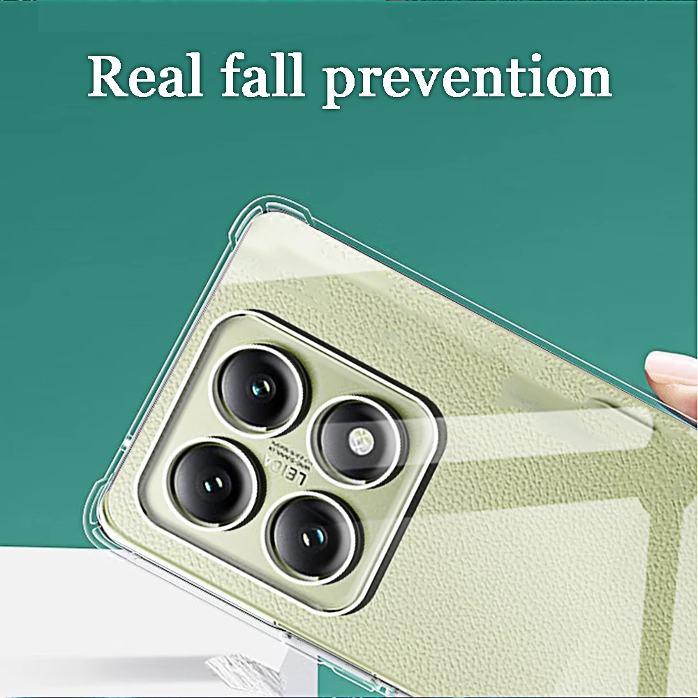 Transparent Protective Phone Case with Camera Protection, Full Coverage Design