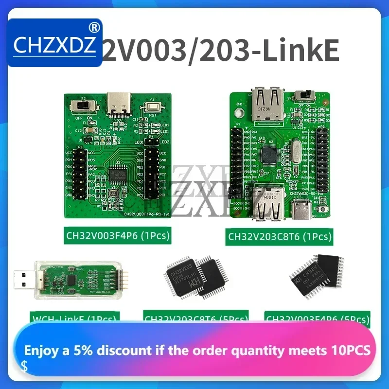 

100% Original CH32V203 Evaluation Board EVT System Board MCU Intelligent RISC-V MCU Demo Board CH32V203C8T6