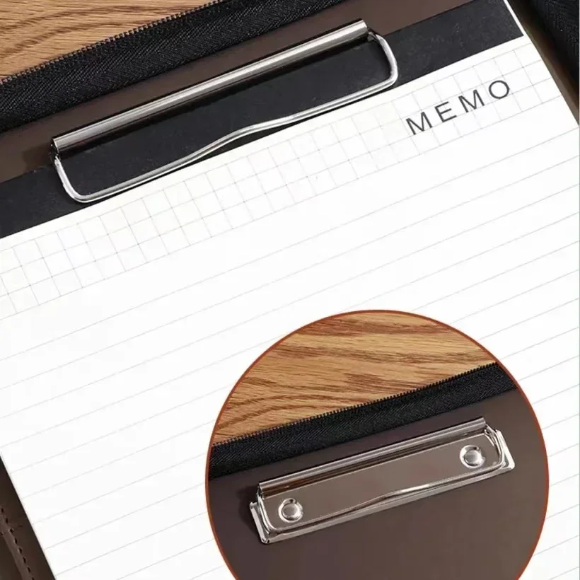 바인더 포함 가죽 계산기 케이스 폴더, 문서 지퍼, Padfolio, 비즈니스 PU