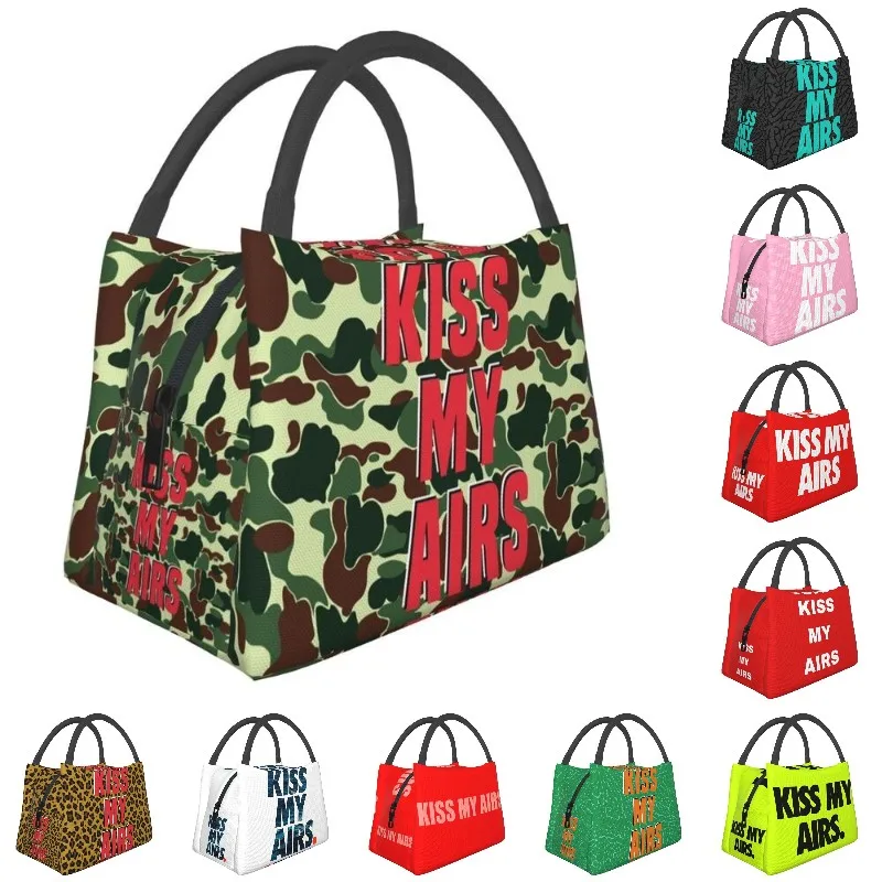 

Kiss My Airs Thermal Insulated Lunch Bag Women Duck Hunter Camo Resuable Lunch Tote Outdoor Picnic Multifunction Meal Food Box