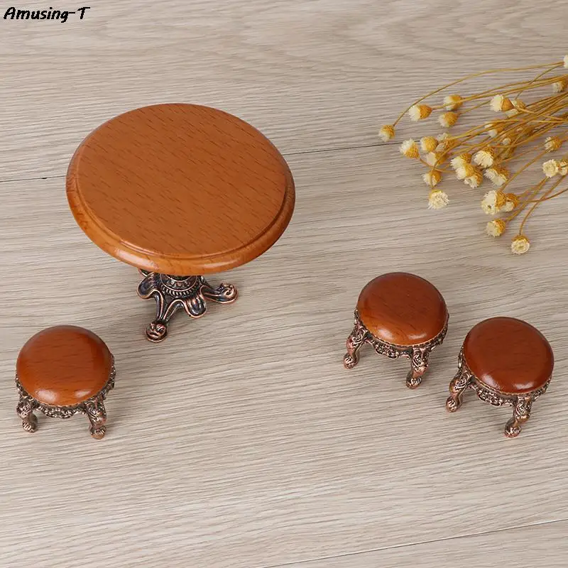 2019-Wooden-New-1-12-Dollhouse-Miniature-Furniture-Miniature-Round ...