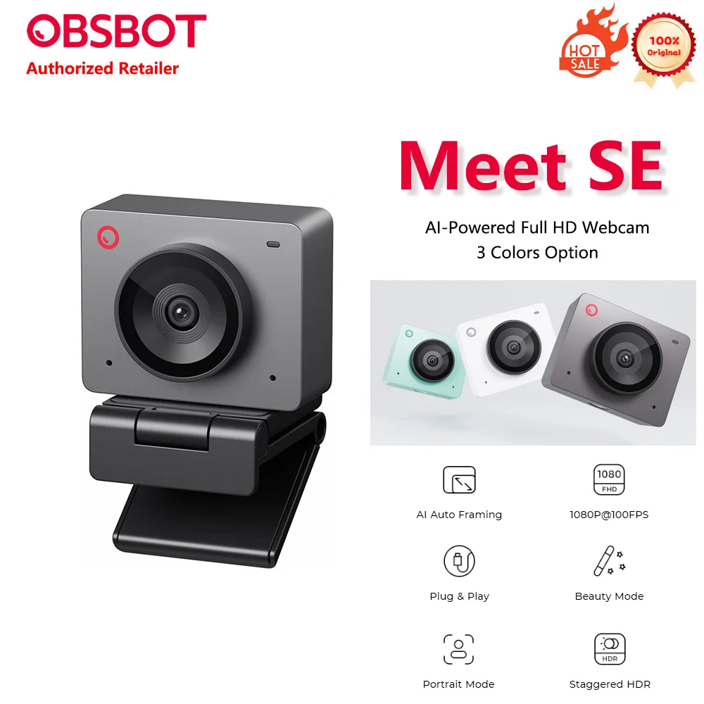 OBSBOT MEET SE 1080P 100FPS FHD Webカメラ OBSBOT MEET SE 1080P