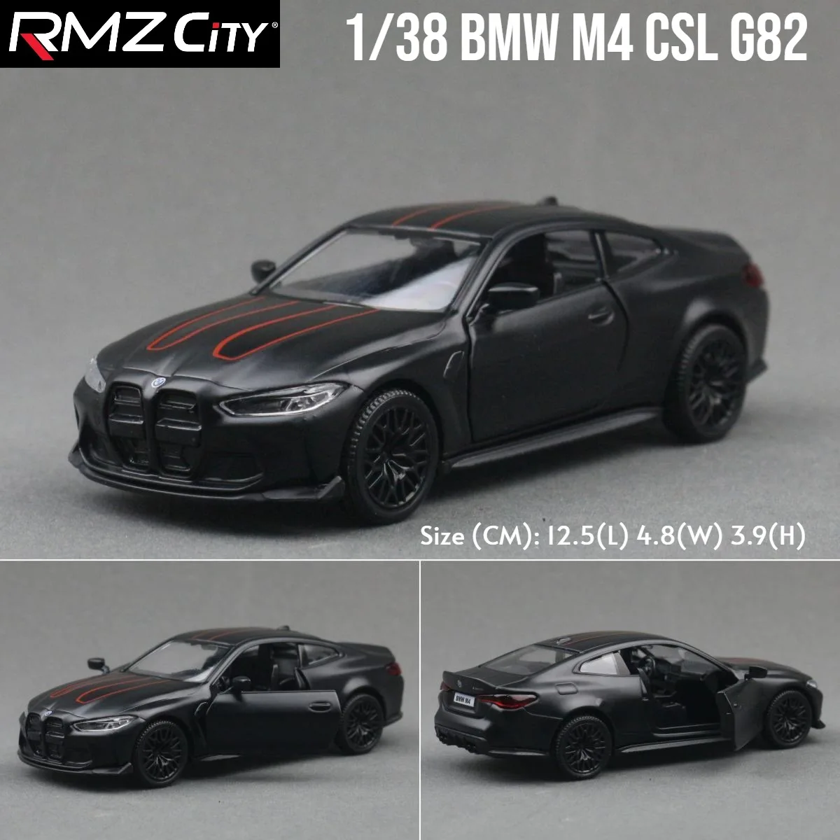 1:38 스케일 BMW M4 CSL 다이캐스트 합금&플라스틱 모델카
