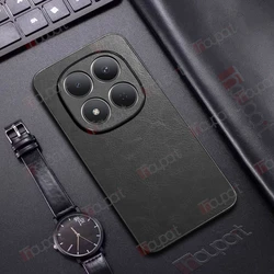 Vintage Leather Phone Case - Premium Business Durable Cover for Redmi note 15 Pro 5G (Black)