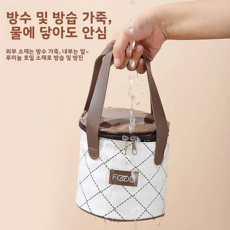 두꺼운 알루미늄 호일 보온 도시락 가방, 직장인을 위한 휴대용 핸드백, 도시락 가방, 보온 기능