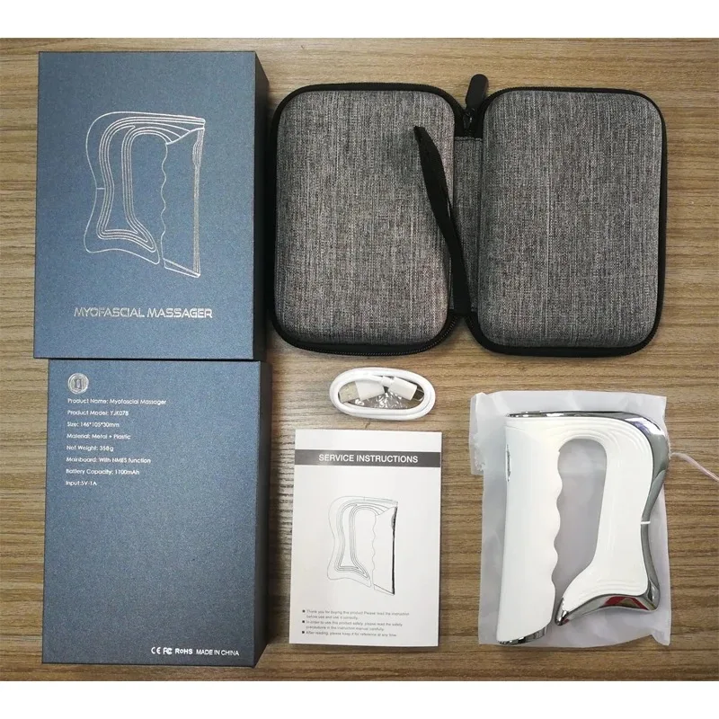 2025 NEW Electric Fascia Knife Muscle Relaxation Microcurrent Fascia Massage Vibration Warm Body Lifting Scraper Tool Massager