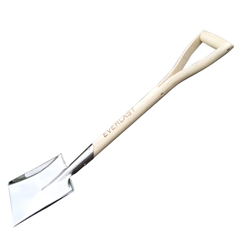 *Stainless steel shovel pointed square head shovel strong and durable vegetable growing household garden