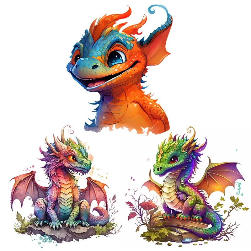 C240# Watercolor Dragon  Wall Sticker Bathroom Toilet Decor Living Room Cabinet Refrigerator Home Decoration Decals