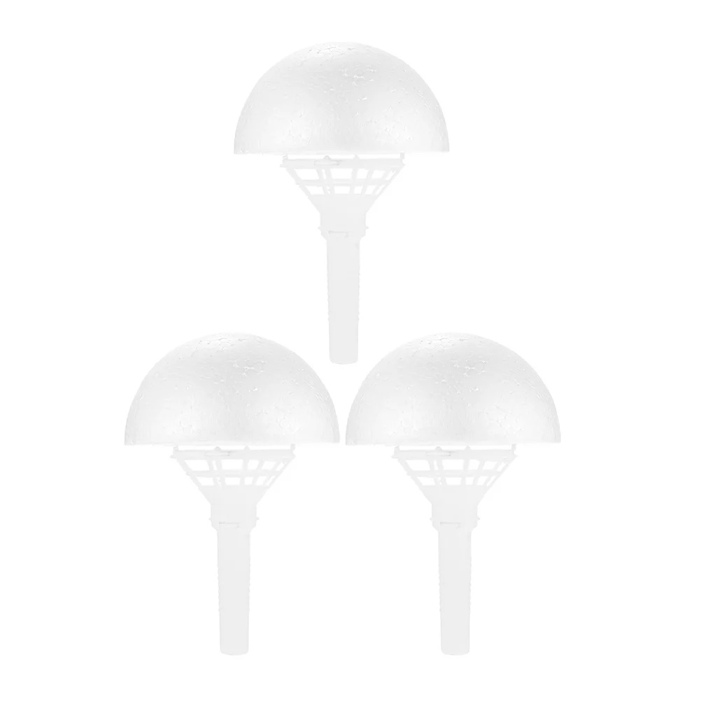 

3 Sets Bouquet Material Foams Holders Wedding Dried Flowers Handles Bride Floral Solid Bouquets for