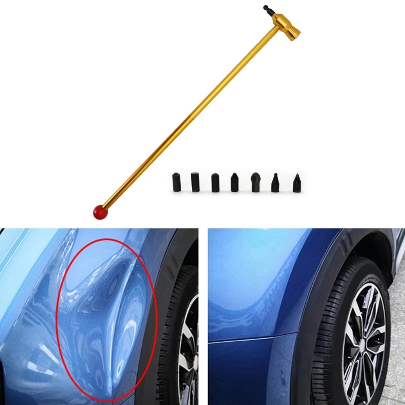 

Car Dent Removal Hammer Aluminum Alloy Auto Body Dent Remover Puller Hails Pit SurfacesSheet Metal Leveling Hammer