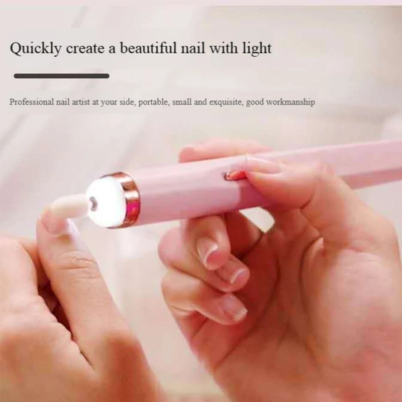 휴대용 전동 네일 파일, 모양 만들기 및 광택 제거용 미니 충전식 드릴, 가정용 매니큐어 도구 키트