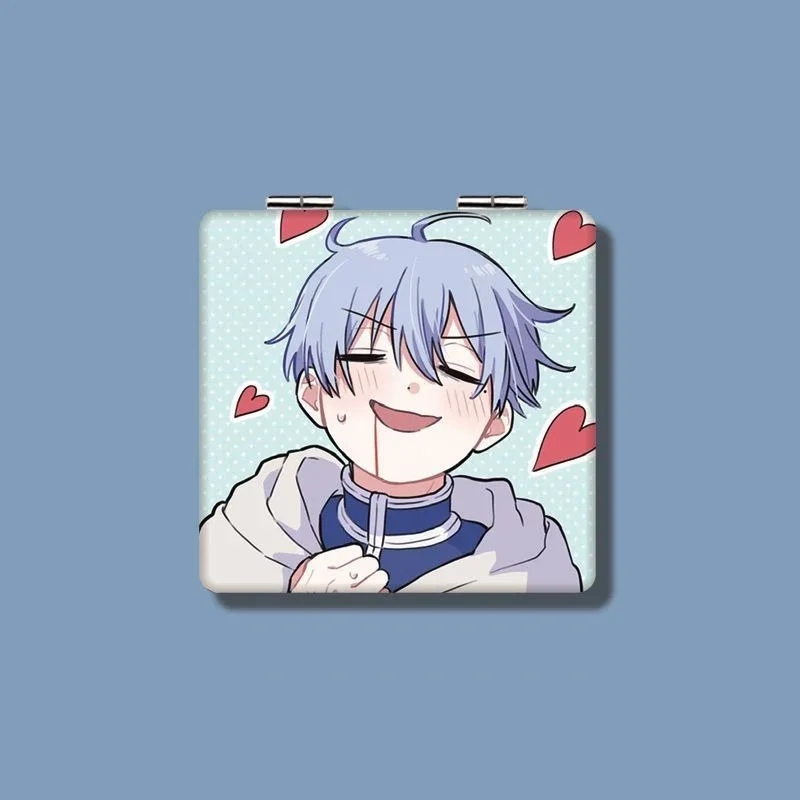 7x6cm, Frieren Beyond Journey's End, Folding Double-sided Makeup Mirror,Portable Travel,Anime Cute Girls Kids,Magnifying,Square