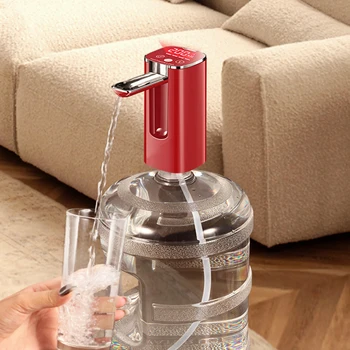 Foldable Electric Carafe Water Dispenser with Smart Led and 3 Modes, Portable USB Rechargeable, Compatible with Bottles from 4.5L to 18.9L 1