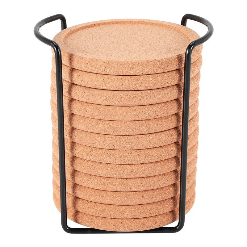 

Подставки из пробки с губами для напитков, абсорбирующие толстые подставки в деревенском стиле с держателем, термостойкие и водостойкие, Лучшие Многоразовые натуральные круглые C