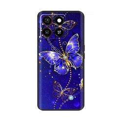 Cute Patterns Soft Liquid Silicone Phone Case Protector Shell for ZTE Blade A55 (01680)
