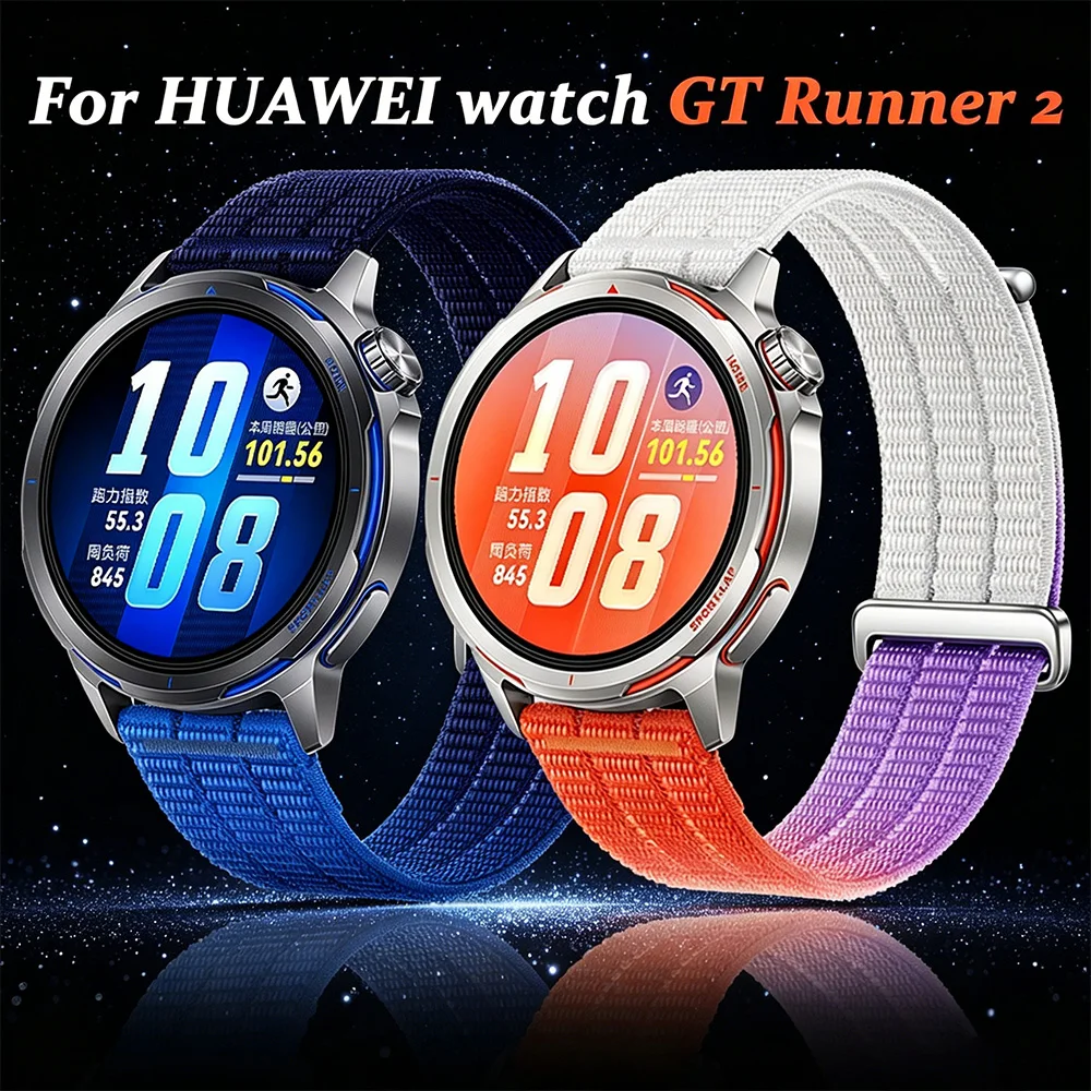 Breathable Nylon Sport Smartwatch Replacement Strap, 20/22mm