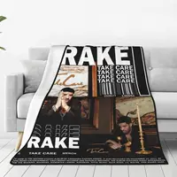 Drake Take Care Album Blankets Flannel Printed Hip Hop Rapper Drizzy Cozy Soft Throw Blankets for Bedding Office Rug Piece 2