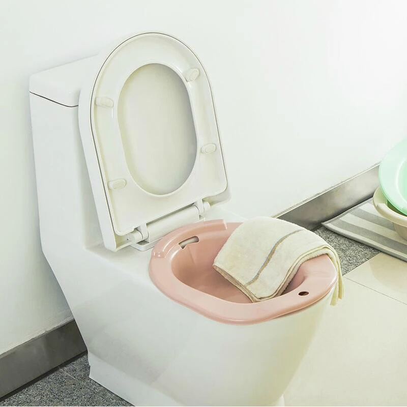 1pc Durable Over Elderly Postpartum Hemorrhoids Patient Toilet Tub Hip Basin Bidet Vaginal Steaming Seat Bath toilet sitz bath basin