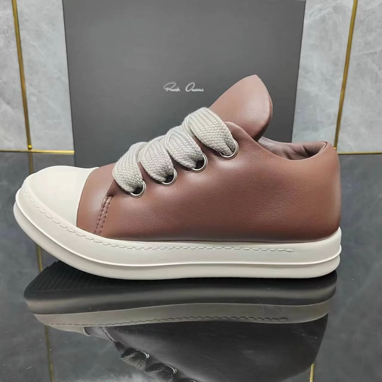 Ricks shoes coffee bread shoes low-cut casual owens shoes super soft lambskin student shoes simple and versatile. 3