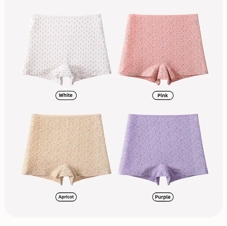 Sicherheitshosen Damen Dessous Damen Höschen Set Hohe Taille Höschen Boxer Frau Slips Unterwäsche Plus Size Baumwolle Shorts Basic – Detail 2