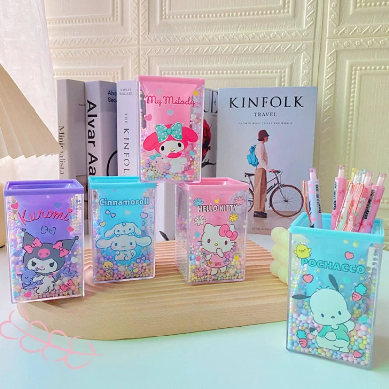

Anime Sanrio Kawaii Hellokitty Cinnamoroll Kuromi MyMelody Cartoon Pencil Pail Bilayer Student Young Girl Birthday Gift Cute New