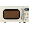 Retro Small Microwave Oven with Compact Size, 9 Preset Menus, Position-Memory Turntable, Mute Function, 0.7 Cu Ft/700W 1