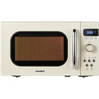 Retro Small Microwave Oven with Compact Size, 9 Preset Menus, Position-Memory Turntable, Mute Function, 0.7 Cu Ft/700W 1