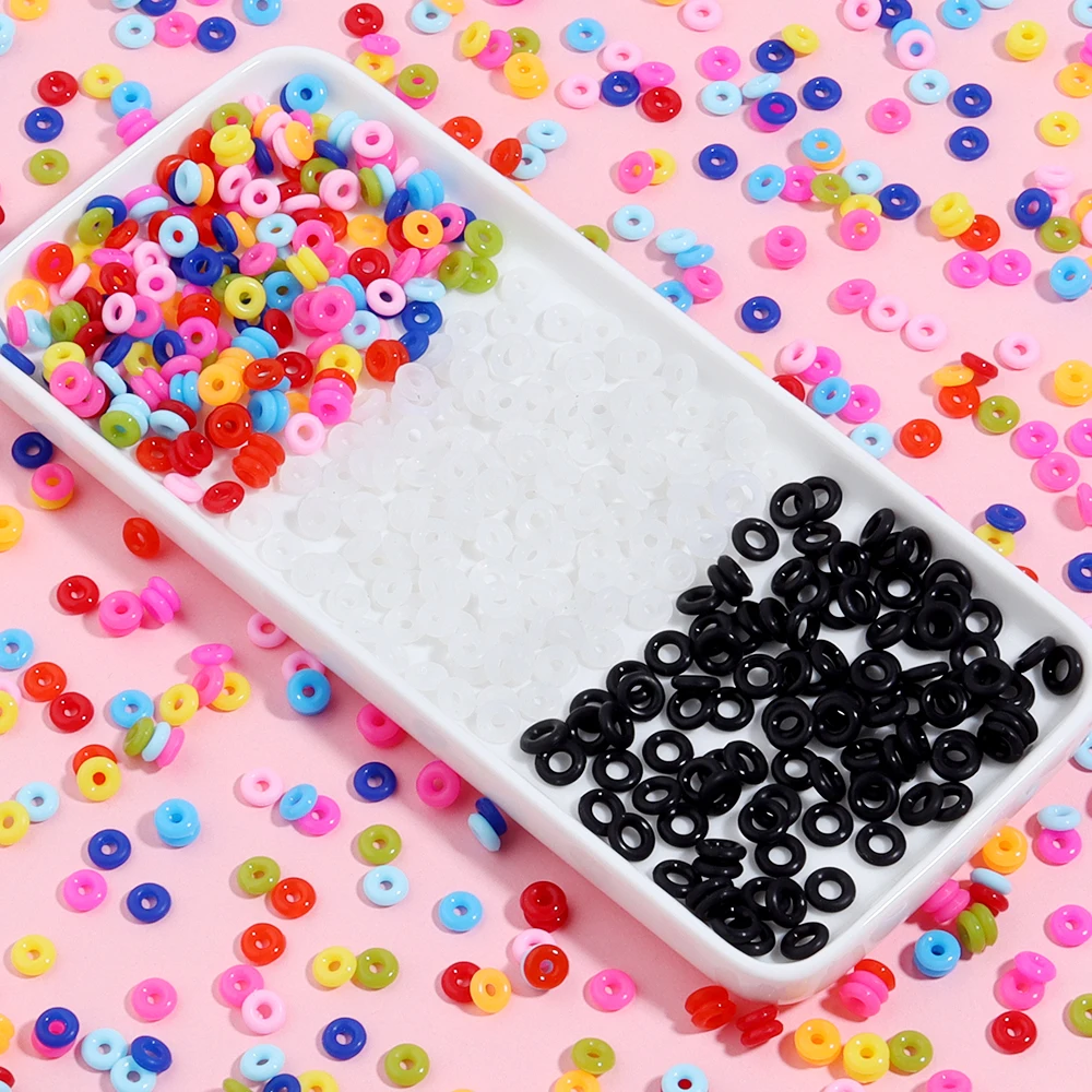 100pcs Colorful Silicone Positioning Beads for DIY Jewelry and Accessories