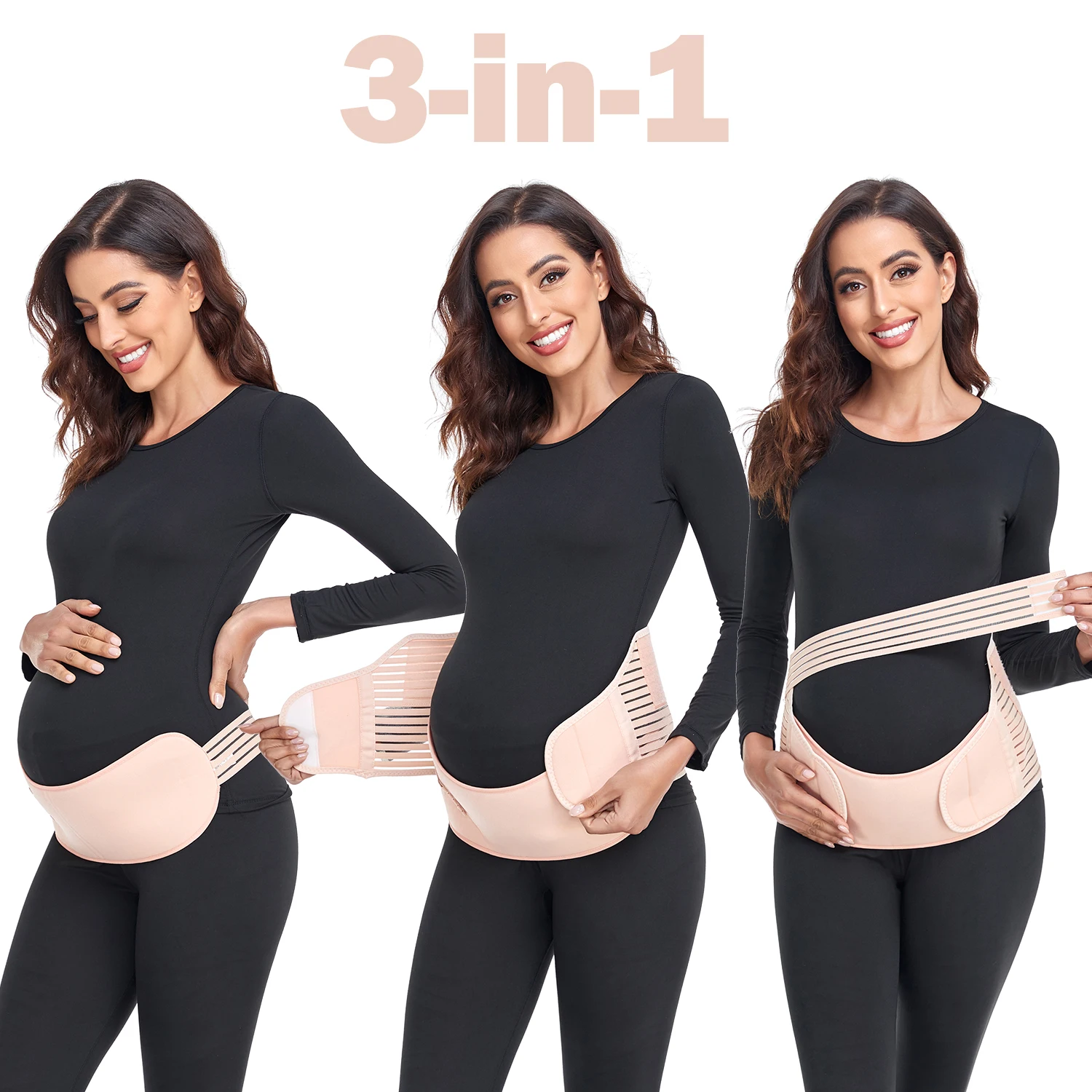 Maternity Belt Pregnancy Support Belt Bump Band Abdominal Support Belt Belly Back Bump Brace Strap 3 in 1