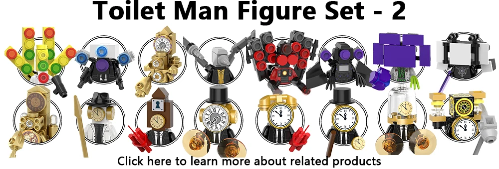 MOOXI Action Figures Parts Set MOC Bricks Skibidi Toilet Man DIY Building Block Education Toys For Children Figure Birthday Gift