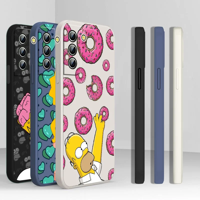 

The Simpsons Phone Case Liquid Rope For Samsung A12 A13 A11 A21S A22 A31 A32 A33 A42 A51 A52 A53 A71 A72 A73 Funda Cover Back