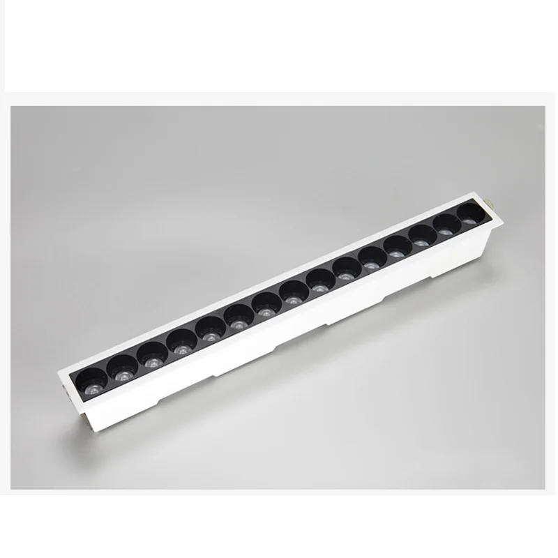 10w 20w 30w Led Grille Spotlight Aluminum Embedded Led Grille Light Recessed Mounted Light