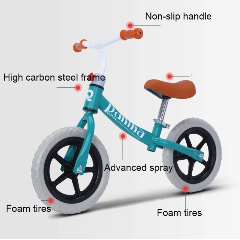 LazyChild Balance Bike No Pedal Children Competitive Bicycle 3-5 Years Old Boys Girls Ultralight Carbon Fiber Children Scooter