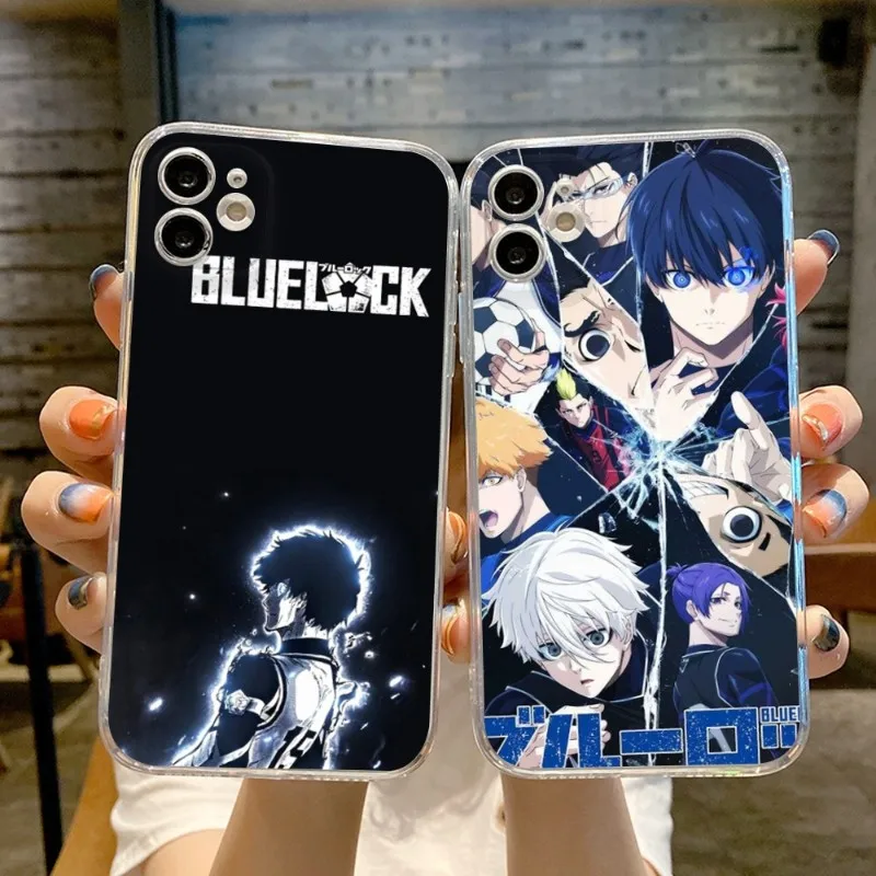 Custodia Per Telefono Anime Blue Lock Per Iphone 14 13 11 12 Pro 8 7 Plus X 13 Pro Max Xr Xs Mini Cover Trasparenti