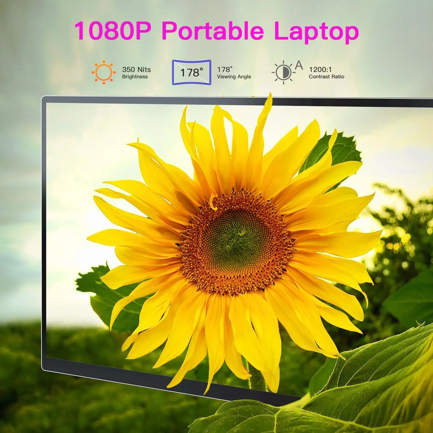 UPERFECT 휴대용 모니터 21.5 인치 1080P 100Hz HDR 12% sRGB FreeSync HDMI USB-C 노트북 맥북 PC Xbox 대형 외부 디스플레이를 위한 스피커 및 스피커 VESA 