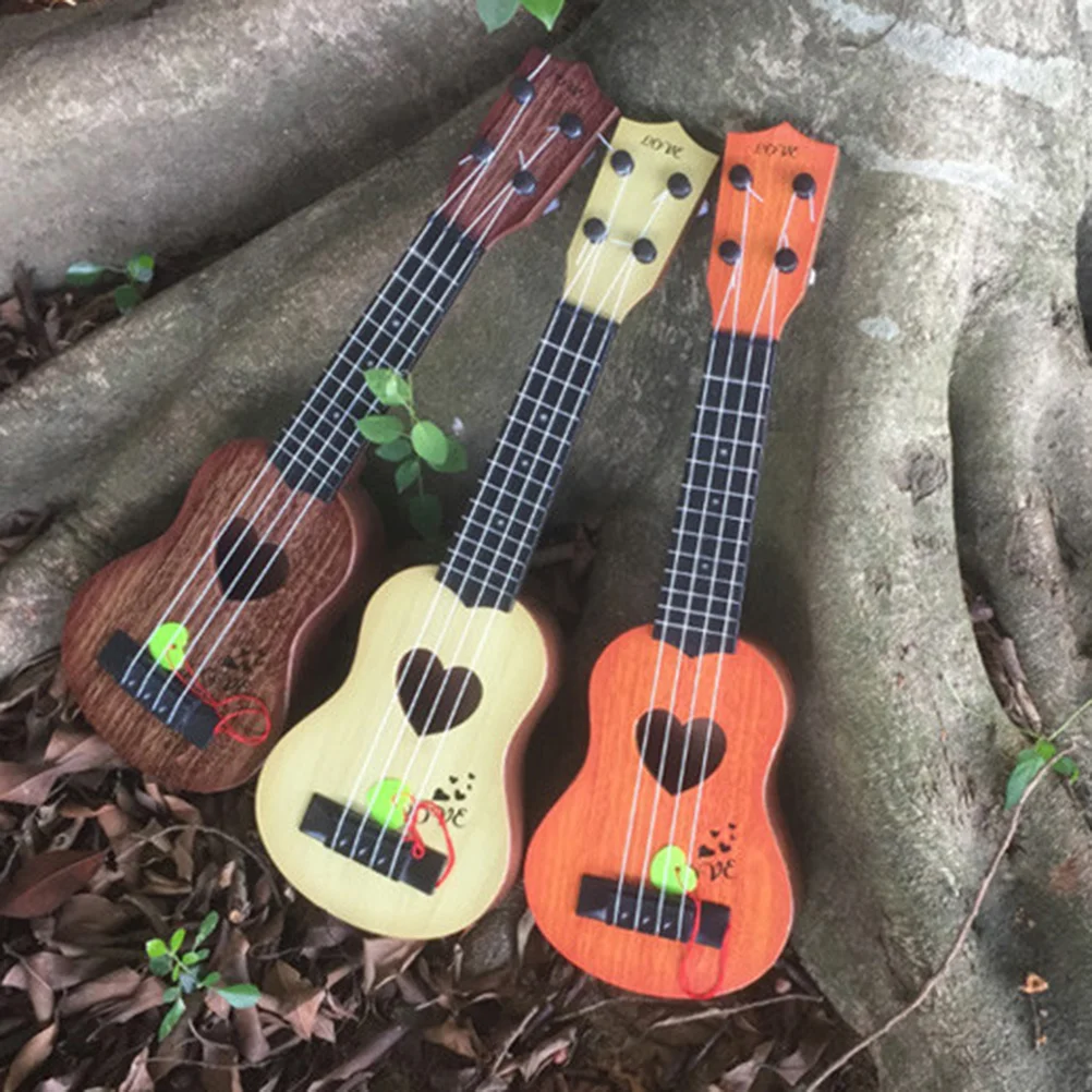 Figura Decorativa De Guitarra De Plástico - Instrumento Musical Miniaturas Para Estantería O Colección