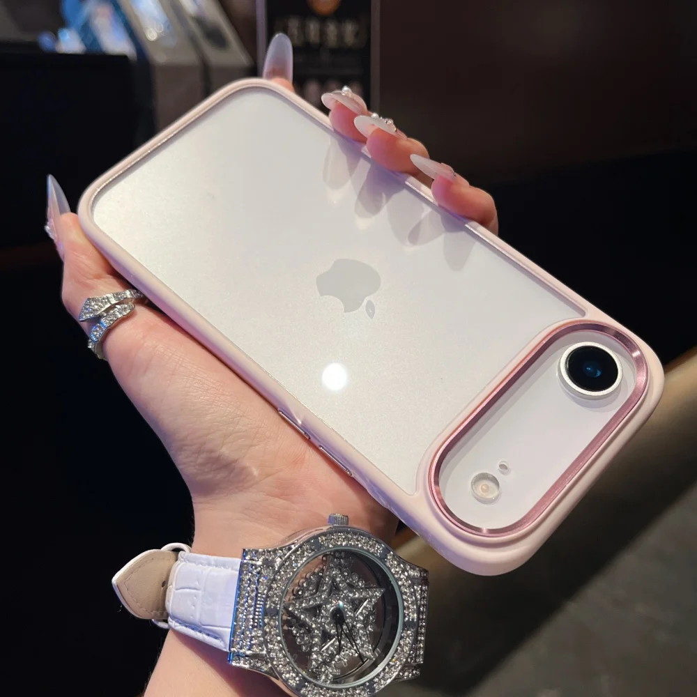 Shockproof Transparent Acrylic Phone Case - Crystal Clear Armor Hybrid with Bumper Protection