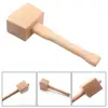 DIY Leather Beech Solid Woodworking Mallet Carpenter Woodworking Hammer Wood Head Hammer Hand Operated Tools 3