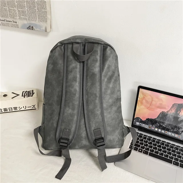 CoCopeaunts Fashion Boy Girl PU Luxury Backpack Travel Female Leather  College Bag Cool Women Men Brand Backpack Lady Laptop Cute Student Bag