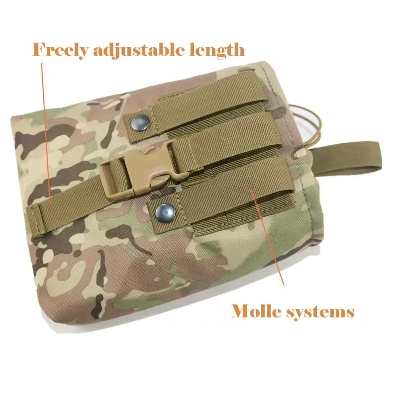 Folding Molle Tactical Magazine Dump Drop Pouch Hunting Airsoft Ammo EDC Tool Bag Foldable Utility Recovery Mag Pack