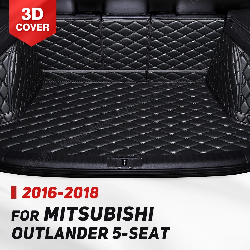 

Auto Full Coverage Trunk Mat For Mitsubishi Outlander 5-Seat 2016-2018 17 Car Boot Cover Pad Interior Protector Accessories