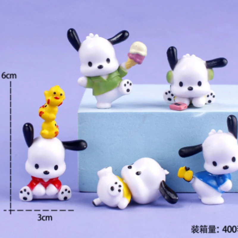 

5Pcs/Set Sanrio Action Figures Pochacco Series Anime Figures Doll Creative Collectible Desktop Ornaments Cute Toy Model Dolls