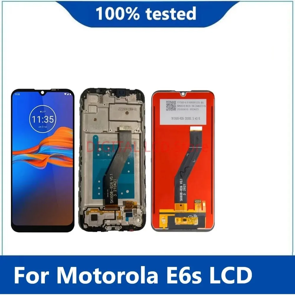 Original Display For Moto E6S 2020 LCD Display For Moto E6S XT2053-1 Display LCD Screen Touch Digitizer Assembly with Frame - AliExpress