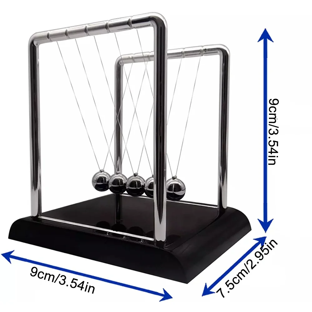 Newtons Cradle Balance Steel Ball Teaching Supplies Physics Science Pendulum Desktop Toys Stress Relief Gifts